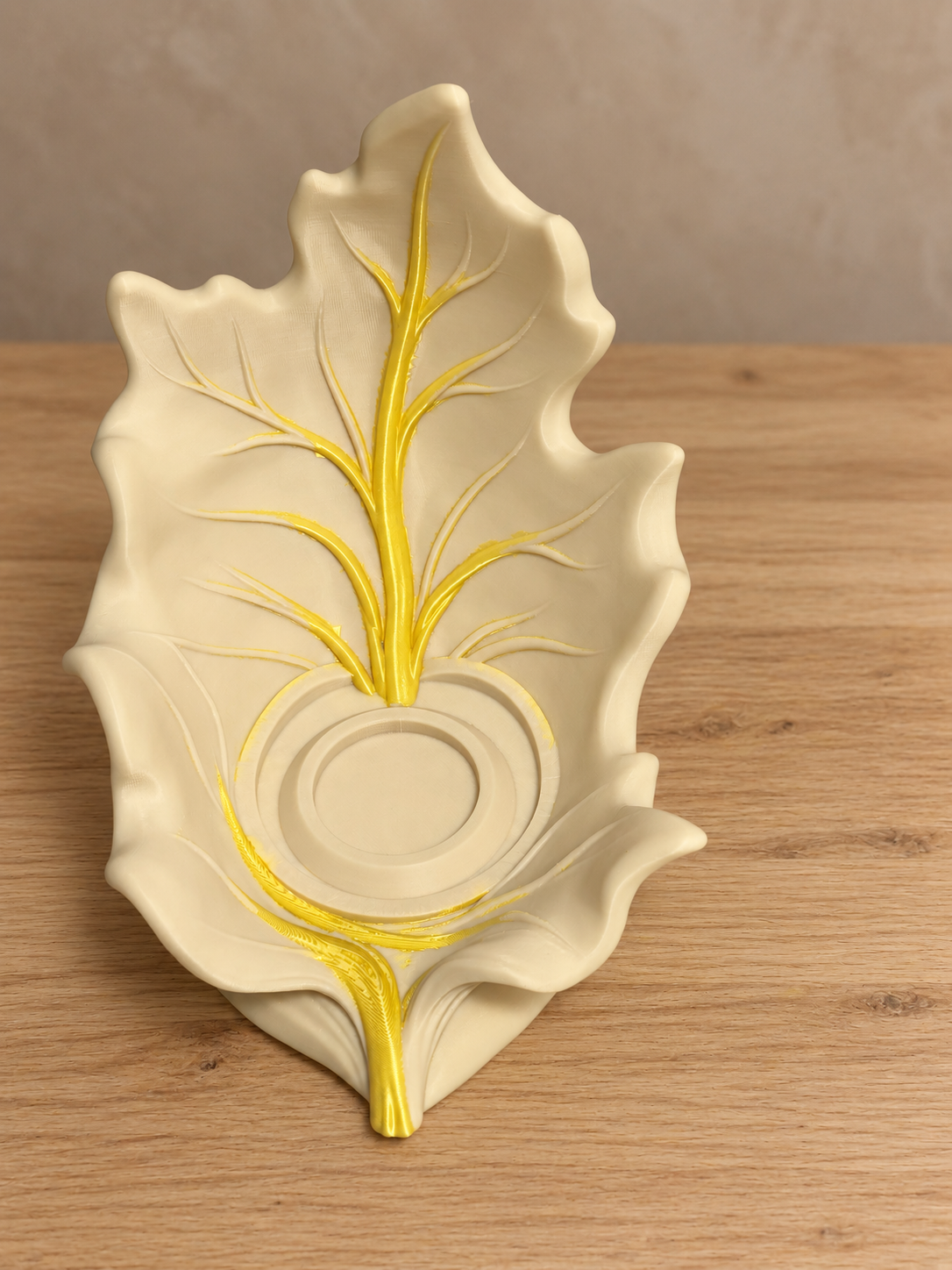 Autumn Glow Leaf LED Tea Light Holder — view 3