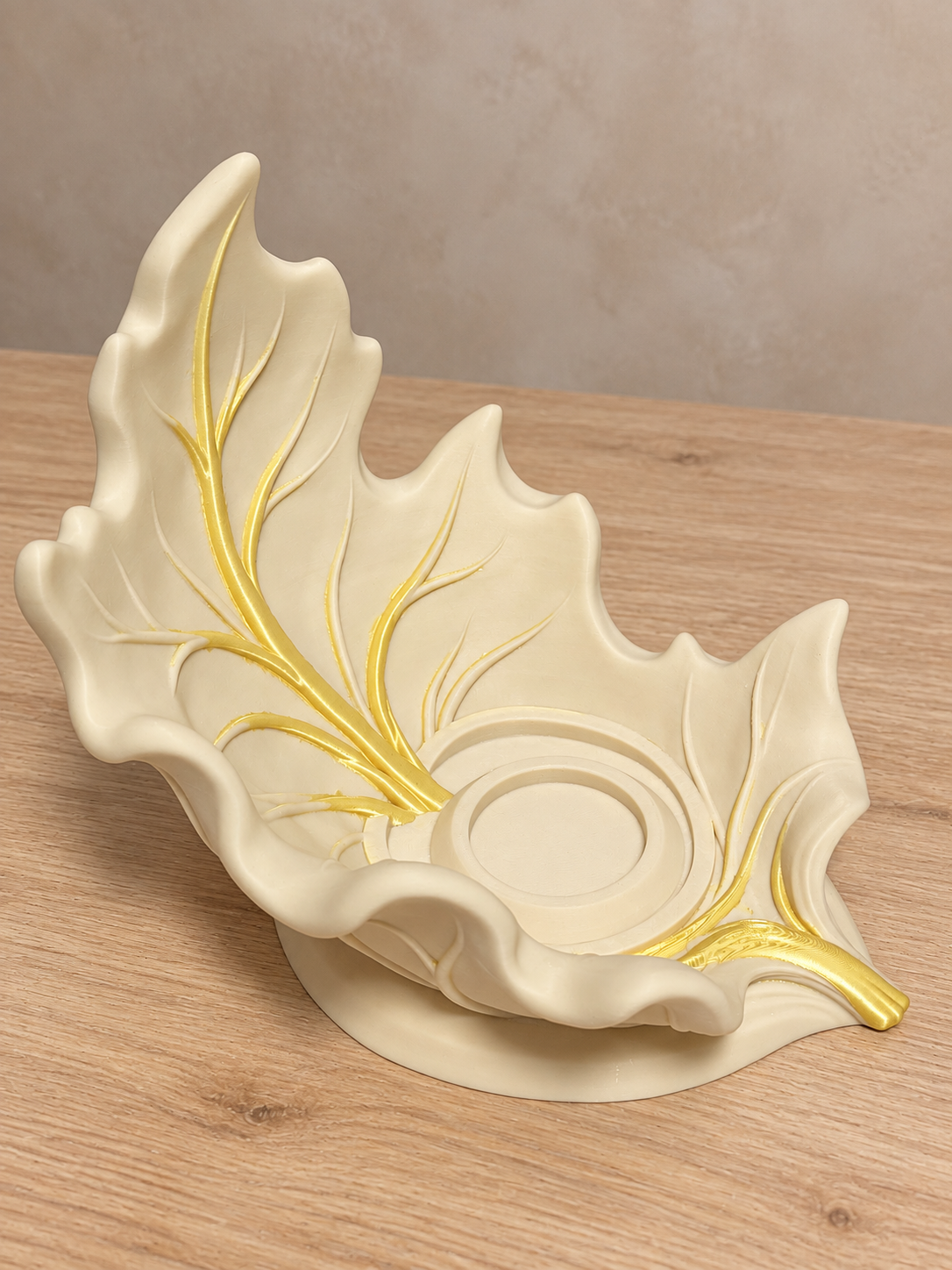 Autumn Glow Leaf LED Tea Light Holder — view 4