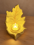 Autumn Glow Leaf LED Tea Light Holder — view 5