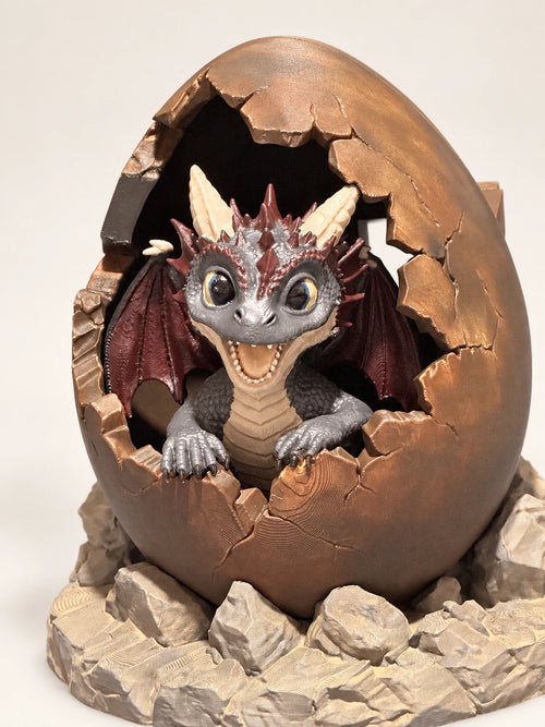 Dragon Firelight – Hand-Painted Dragon Egg Lamp — view 2