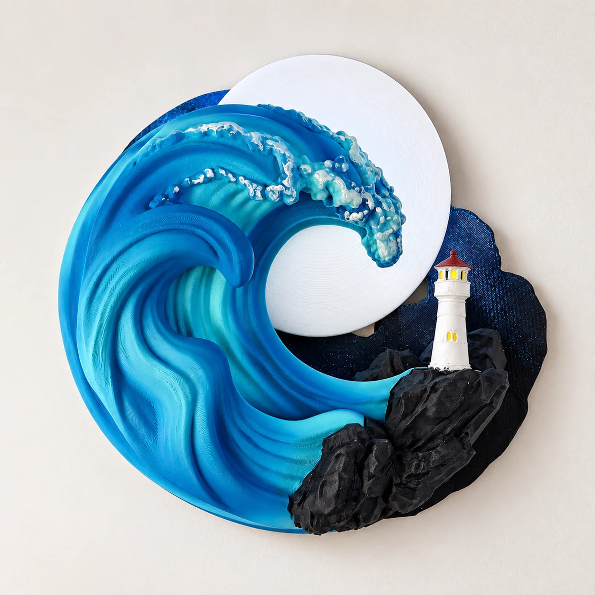 Ocean Serenity – Illuminated Wall Sculpture — view 2