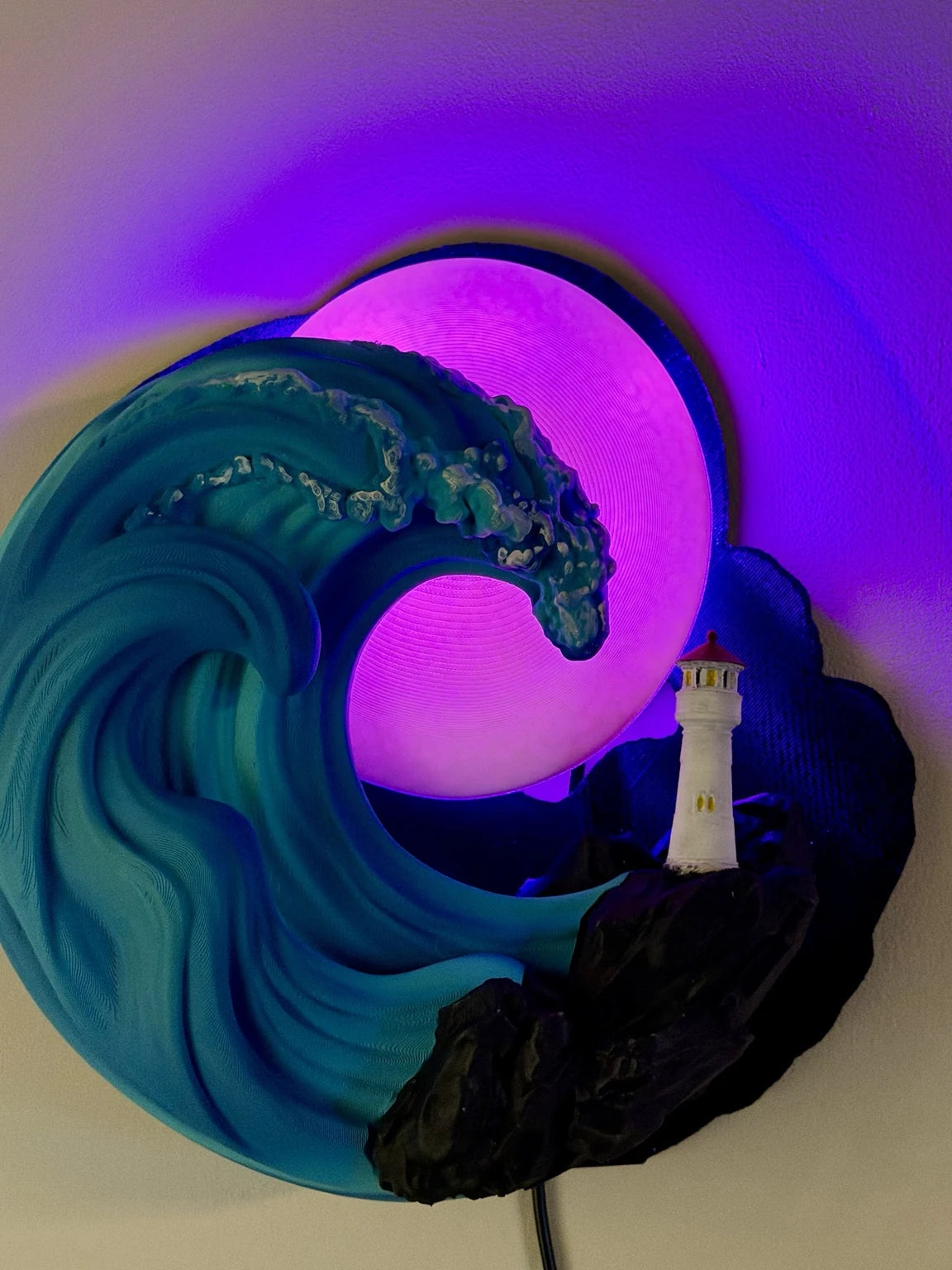 Ocean Serenity – Illuminated Wall Sculpture — view 4